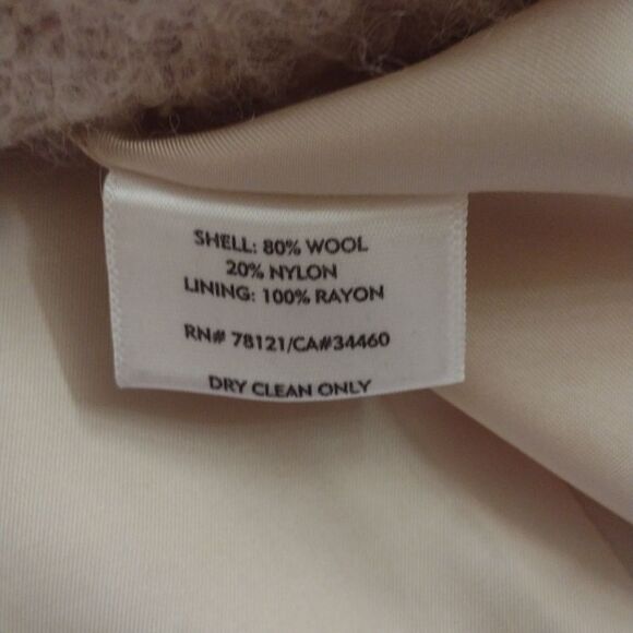 Eileen Fisher Boucle Wool Jacket Blazer Ivory Textured Knit material PL - Picture 6 of 11